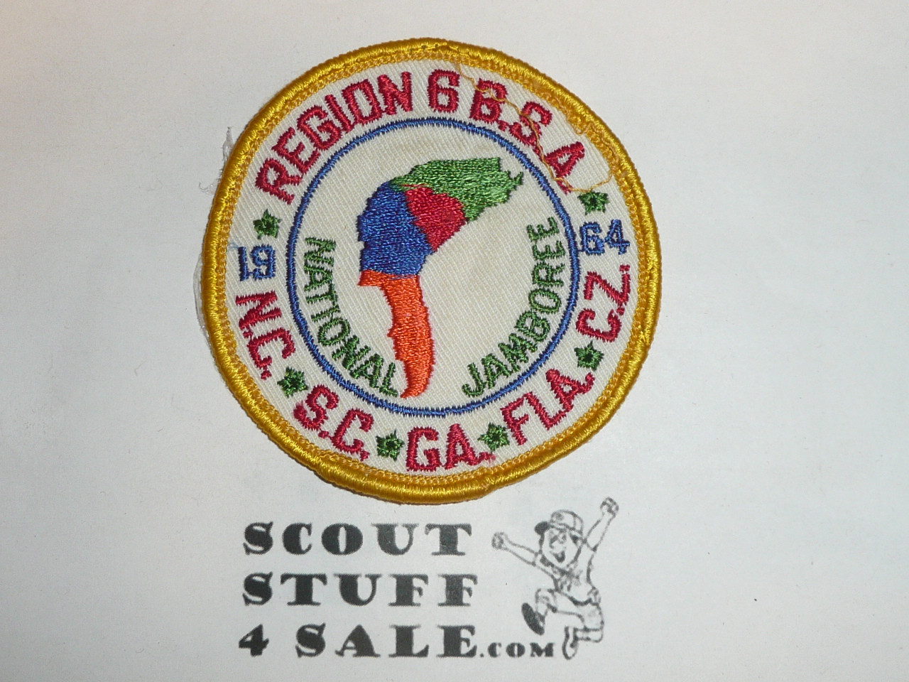 1964 National Jamboree Region 6 Patch, sewn