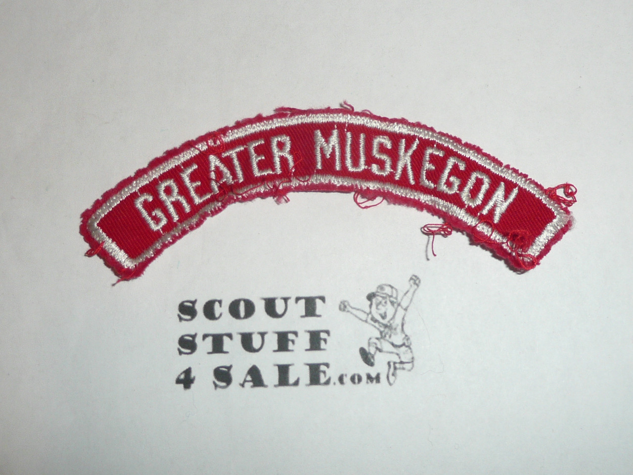 GREATER MUSKEGON Red and White Community Strip, sewn