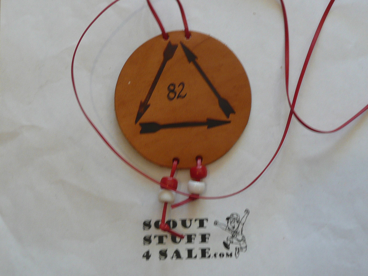 Order of the Arrow Lodge #566 Malibu 1982 Leather Vigil Medallion - Scout