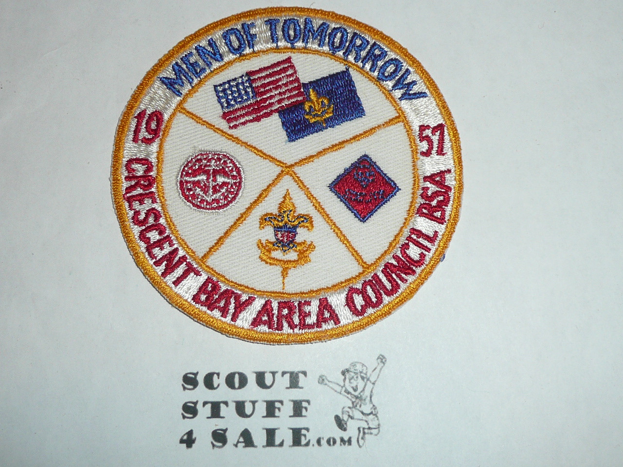 Crescent Bay Area Council, 1957 Scout-o-rama Patch