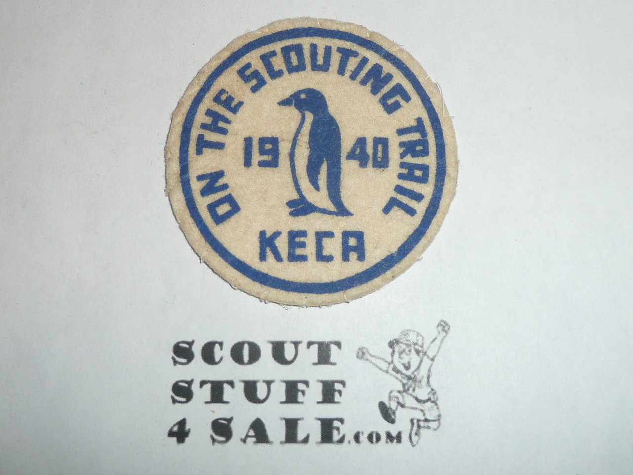 Crescent Bay Area Council, 1940 On The Scouting Trail KECA felt patch, litely sewn