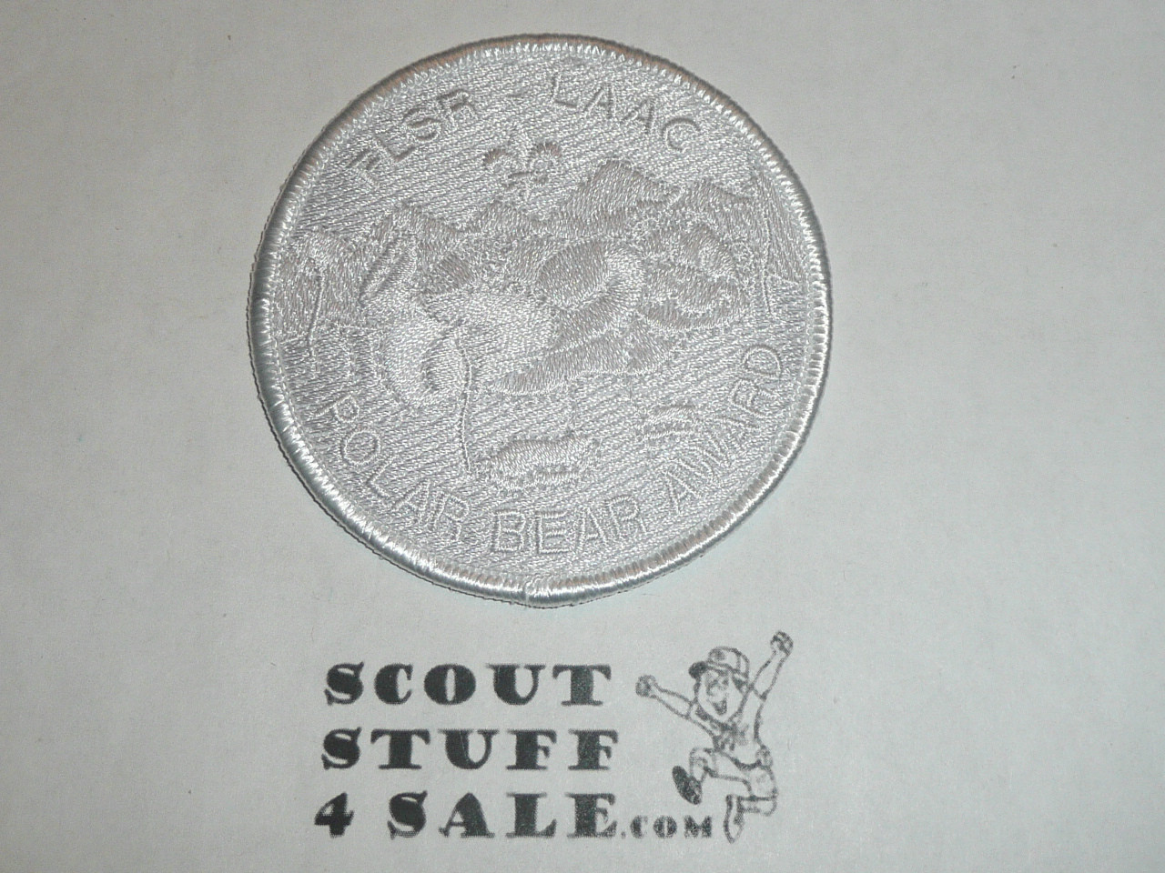 Forest Lawn Scout Reservation, PROTOTYPE Polar Bear Award Patch, ghost, LAAC