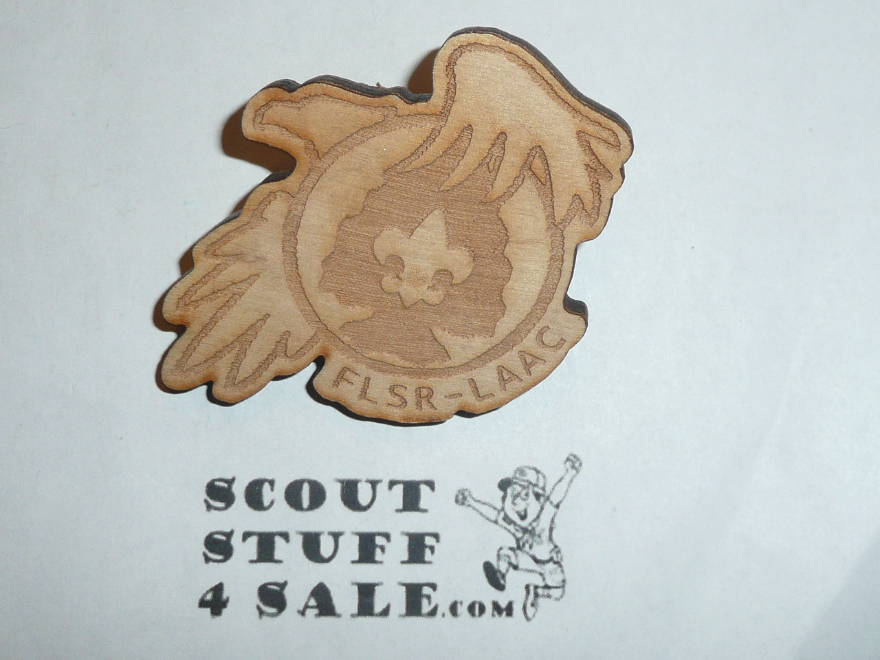 Forest Lawn Scout Reservation Wood Neckerchief Slide, LAAC