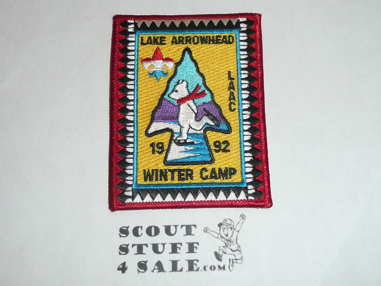 Lake Arrowhead Scout Camps, Winter Camp Patch, LAAC, 1992