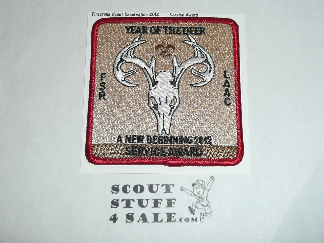 Firestone Scout Reservation Patch, Service Award, 2012