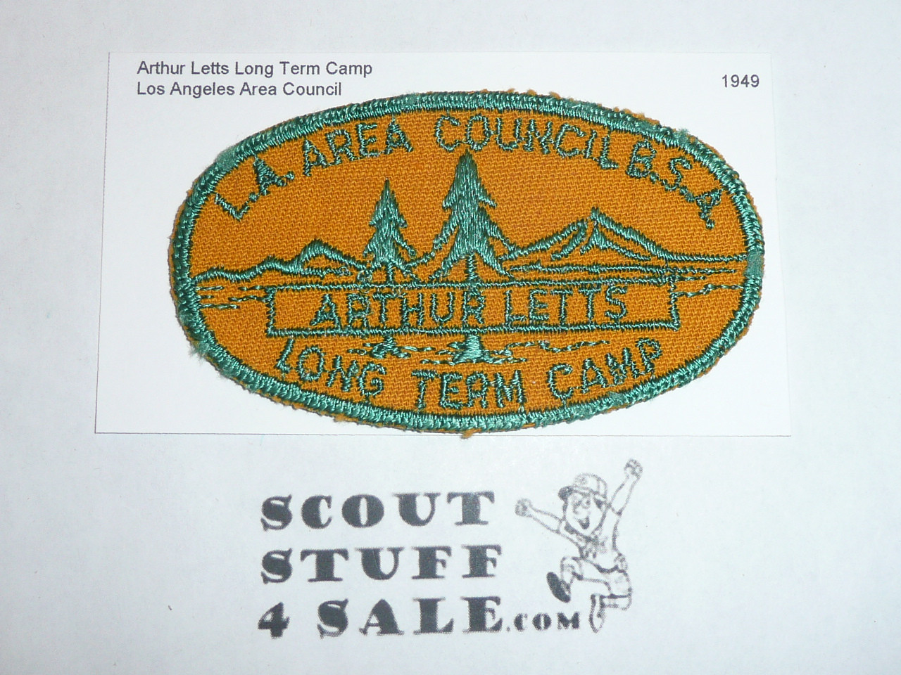 Camp Arthur Letts Long Term Camp Patch, Los Angeles Area Council, 1949