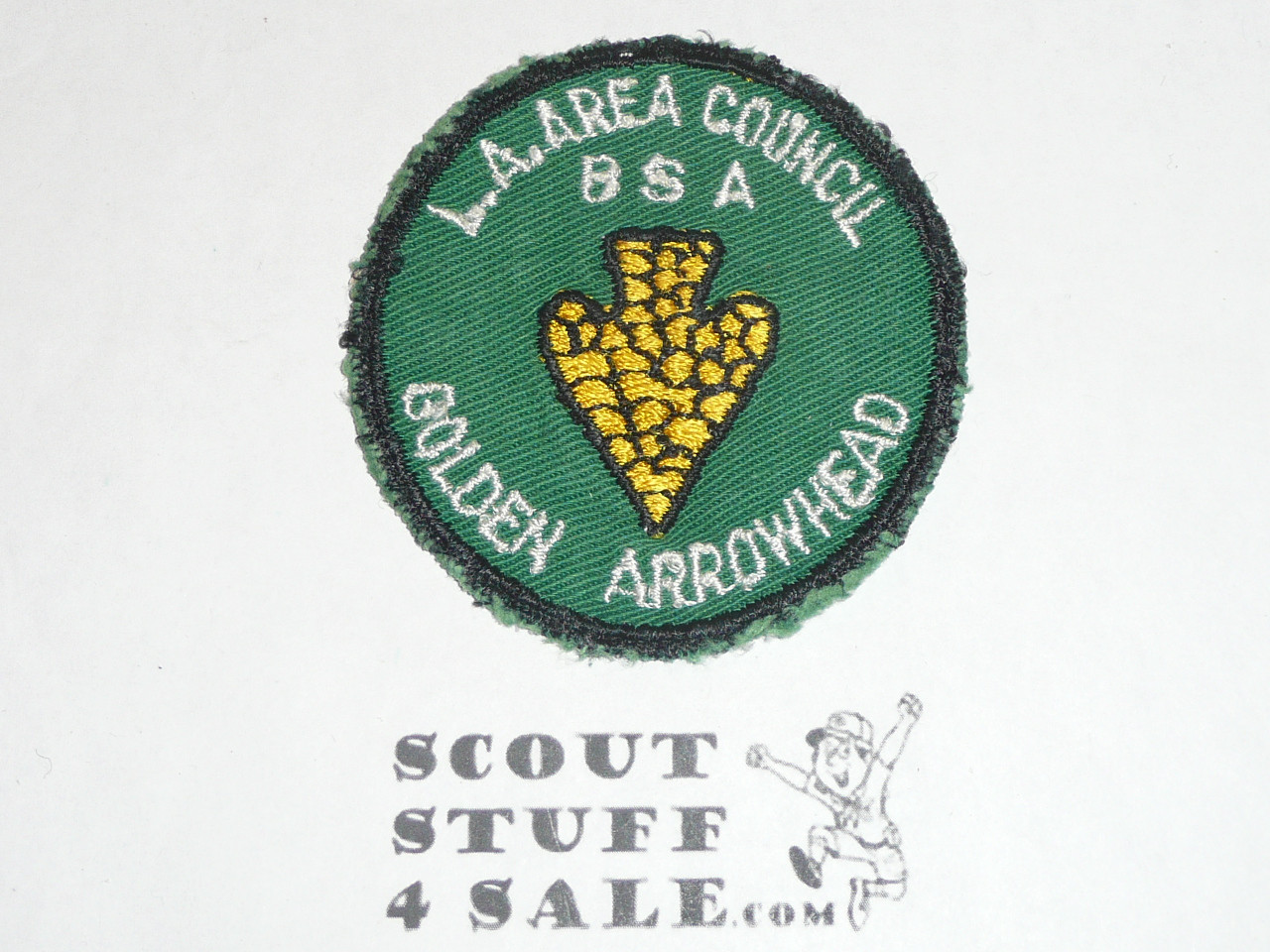 Golden Arrowhead Hiking Award Patch, Los Angeles Area Council, sewn