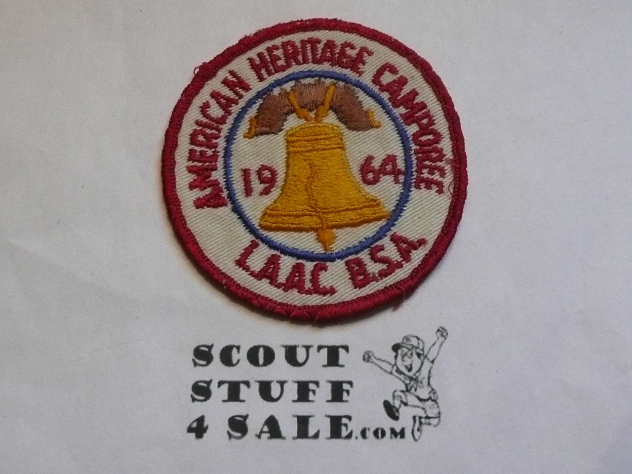 Camporee twill Patch, Los Angeles Area Council, sewn, 1964