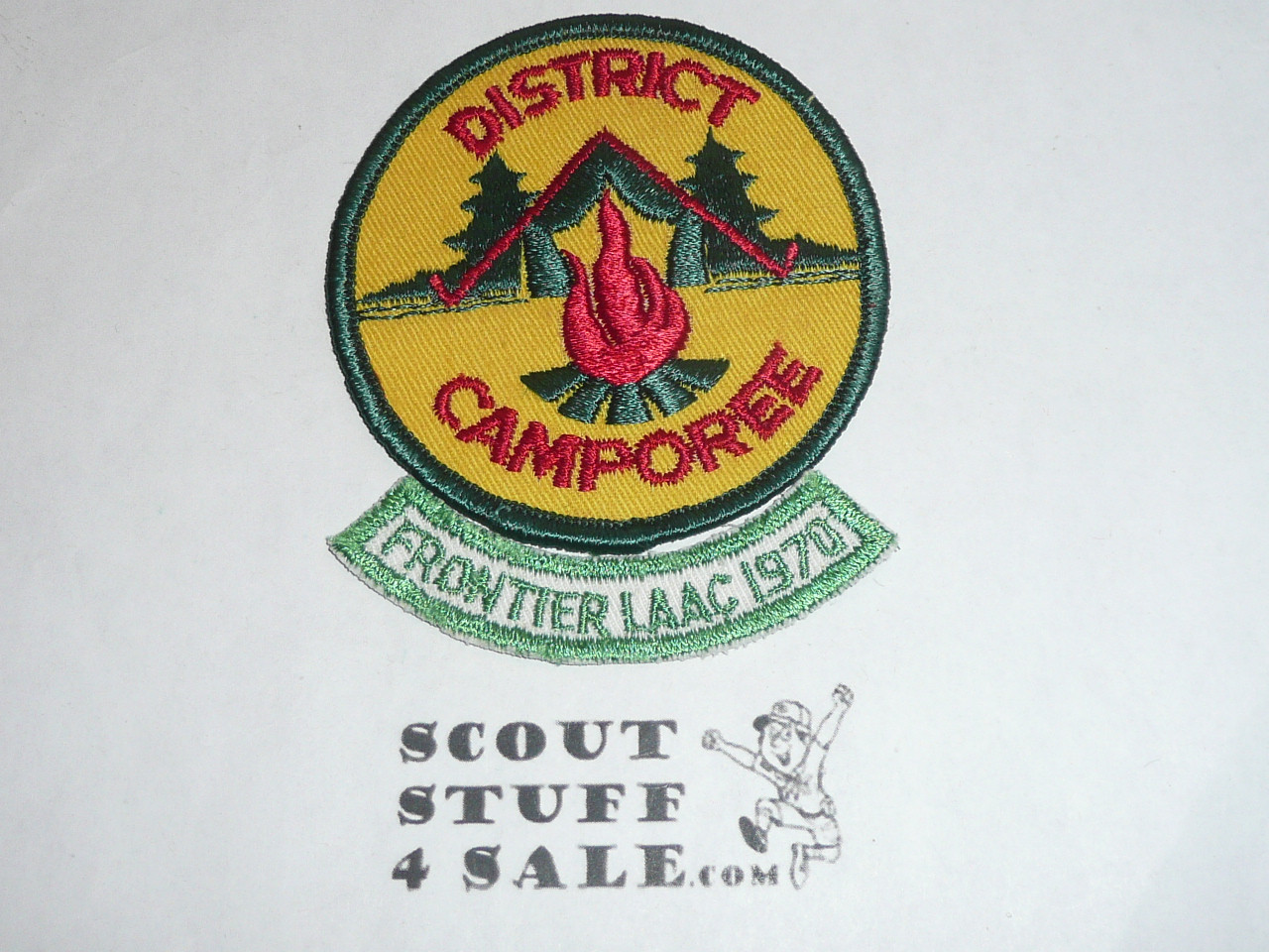 Frontier District Camporee segment Patch (segment only), Los Angeles Area Council, 1970