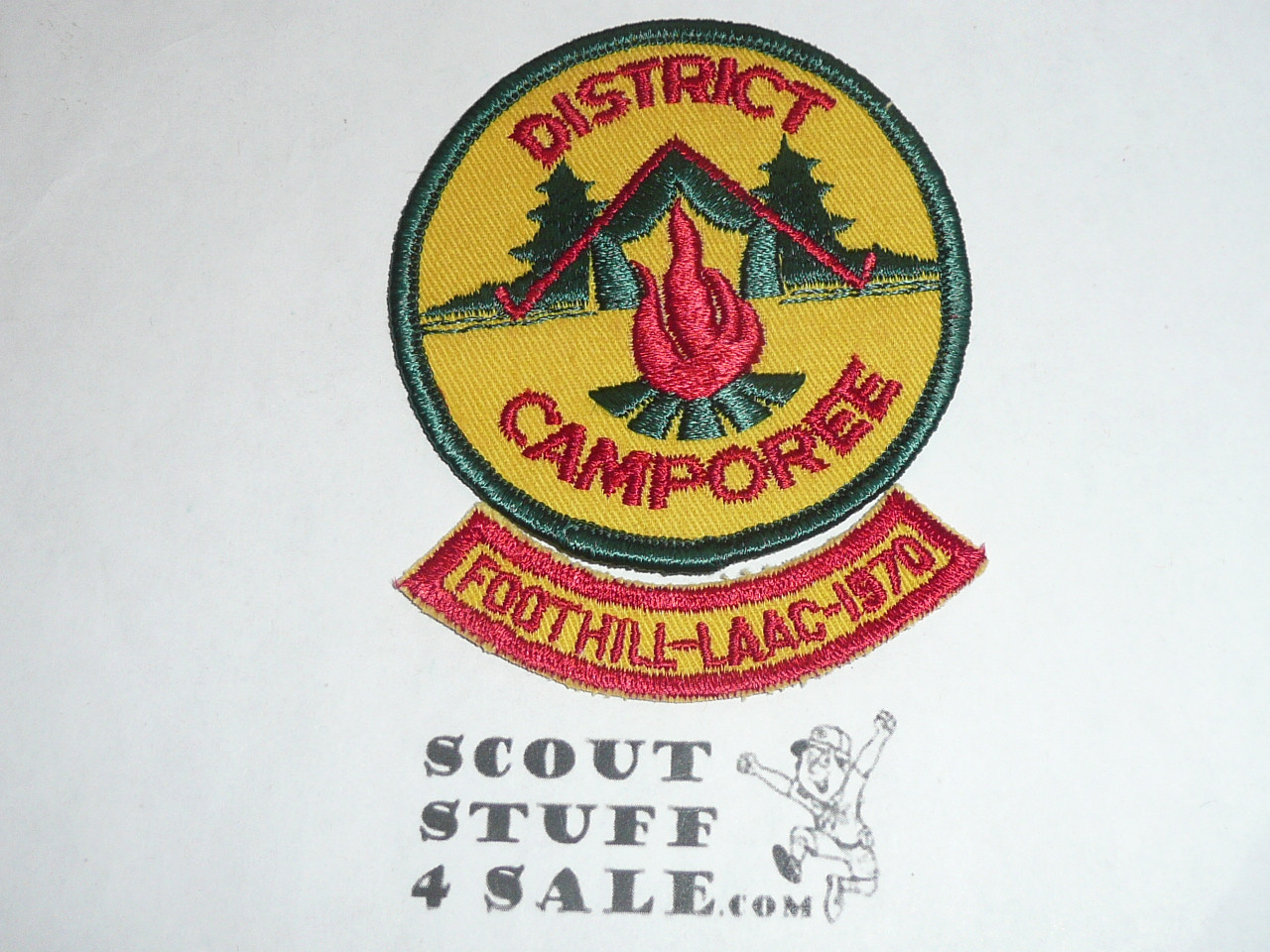 Foothill District Camporee segment Patch (segment only), Los Angeles Area Council, 1970