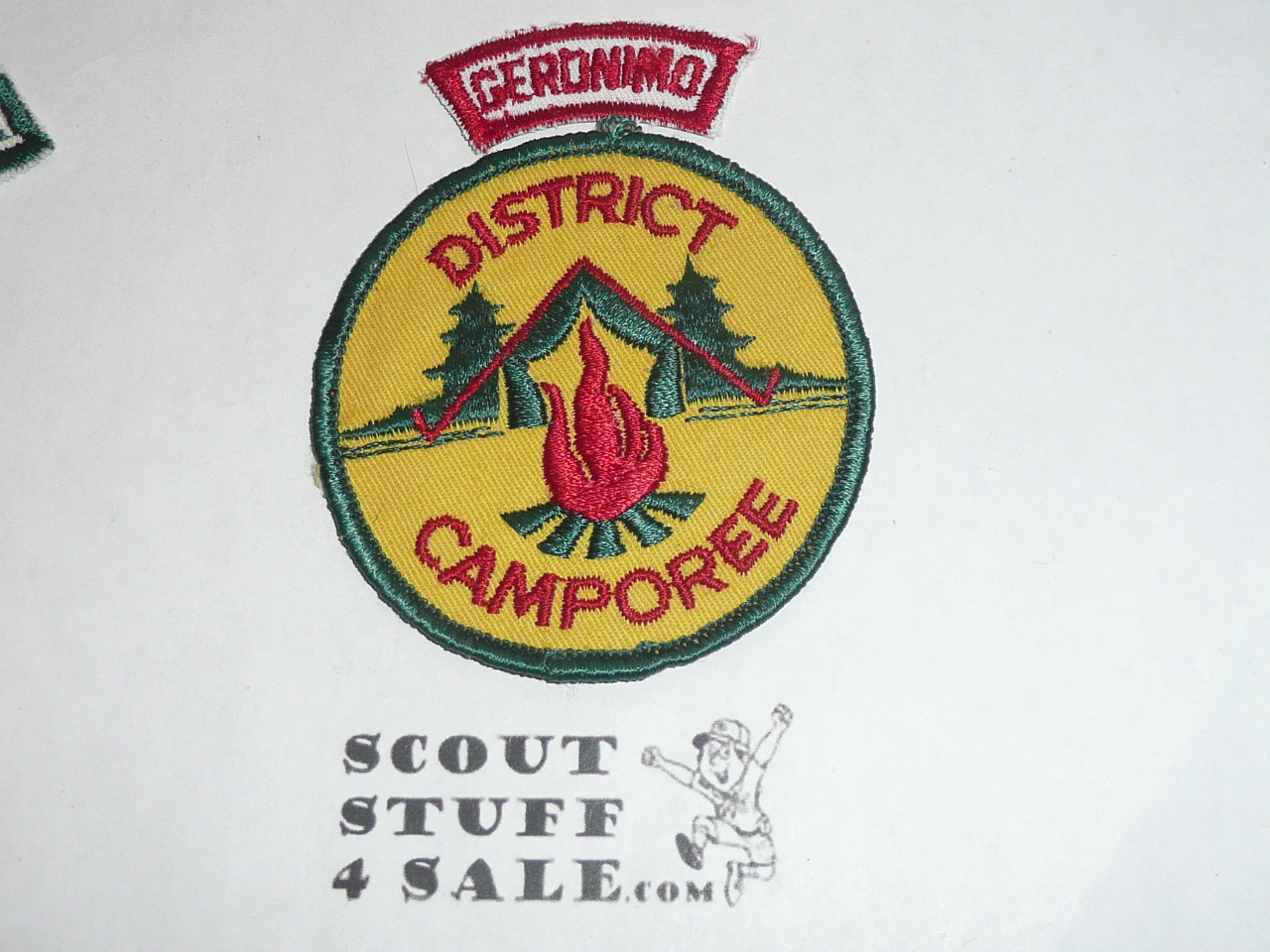 Geronimo District Camporee segment Patch (segment only), Los Angeles Area Council, early 1970's