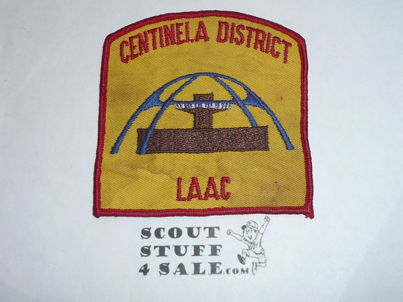 Centinela District Patch, Los Angeles Area Council, box soiling, 1950's