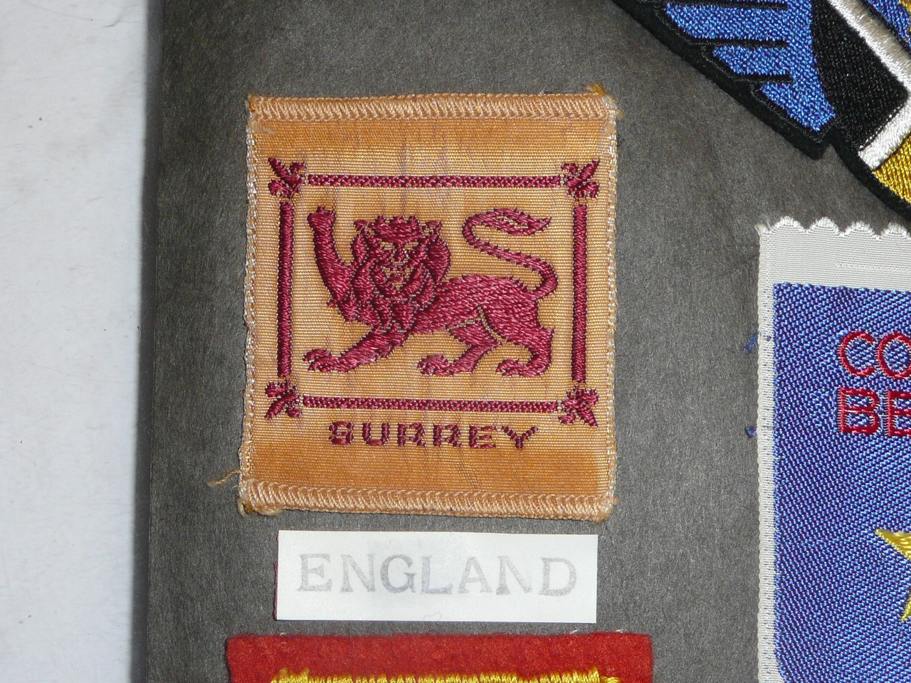 Surrey England Boy Scout Patch, 1950's