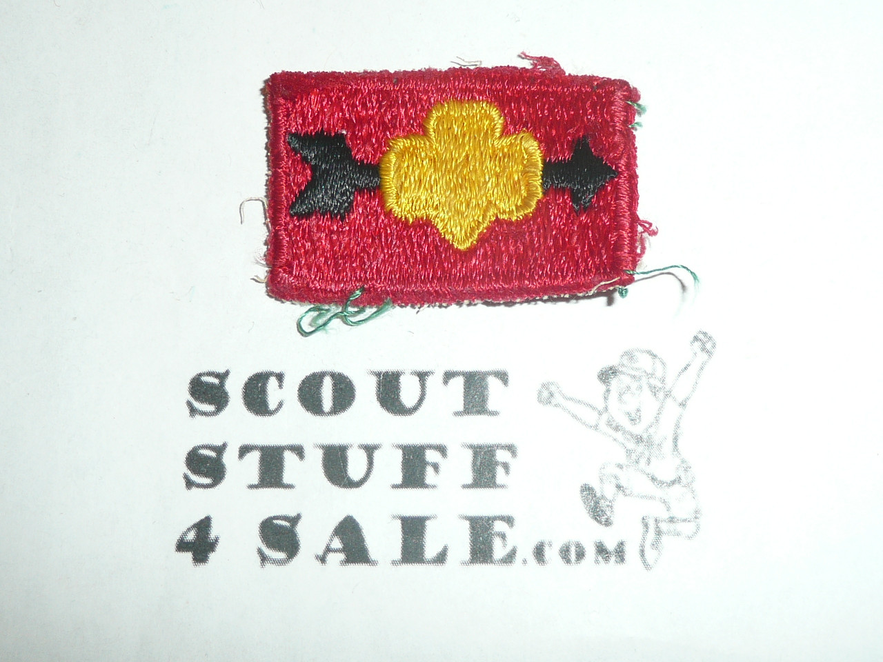 Girl Scout Trefoil with Arrow Patch, used