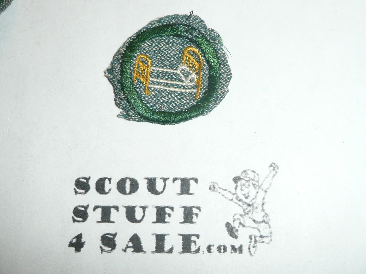 1930's Girl Scout Home Nursing Proficiency Badge Patch, sewn