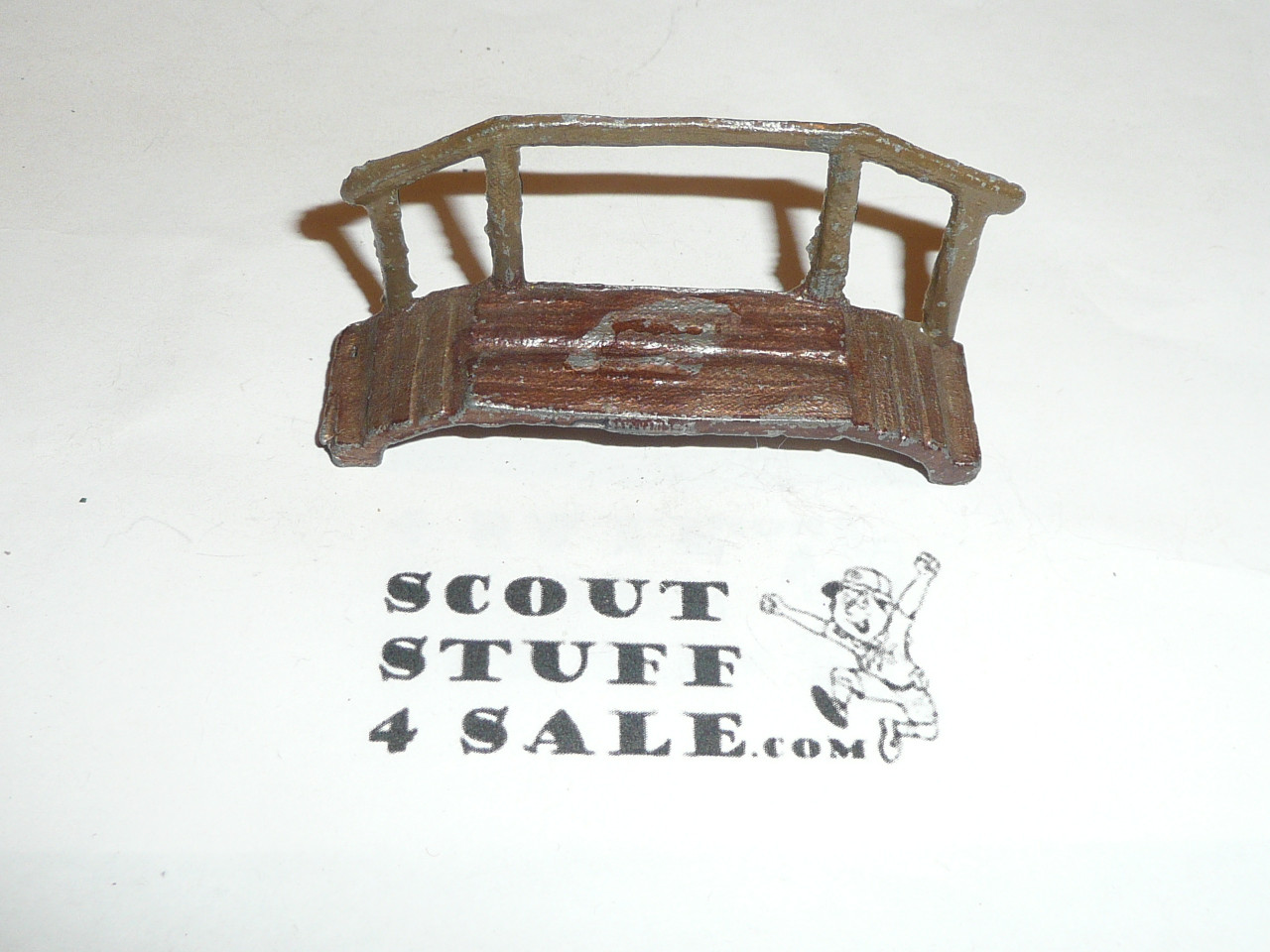 VINTAGE Lead Boy Scout Figurine / Toys, Painted Bridge