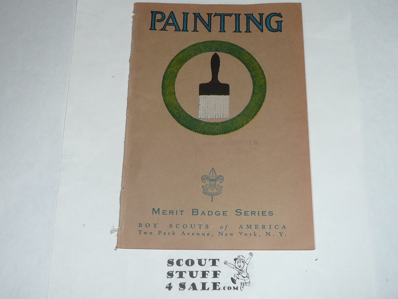 Painting Merit Badge Pamphlet, Type 3, Tan Cover, 2-40 Printing