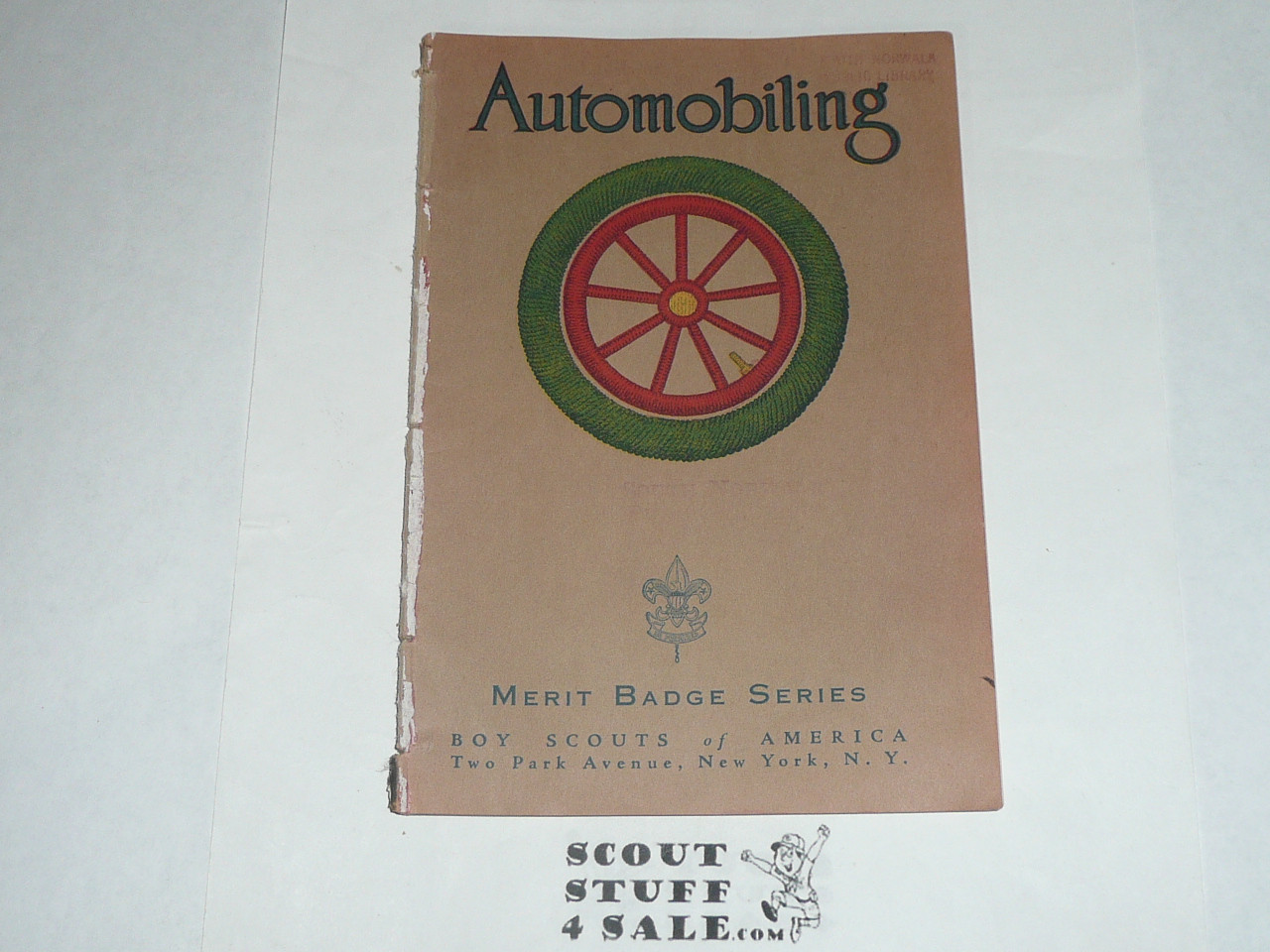 Automobiling Merit Badge Pamphlet, Type 3, Tan Cover, 2-41 Printing
