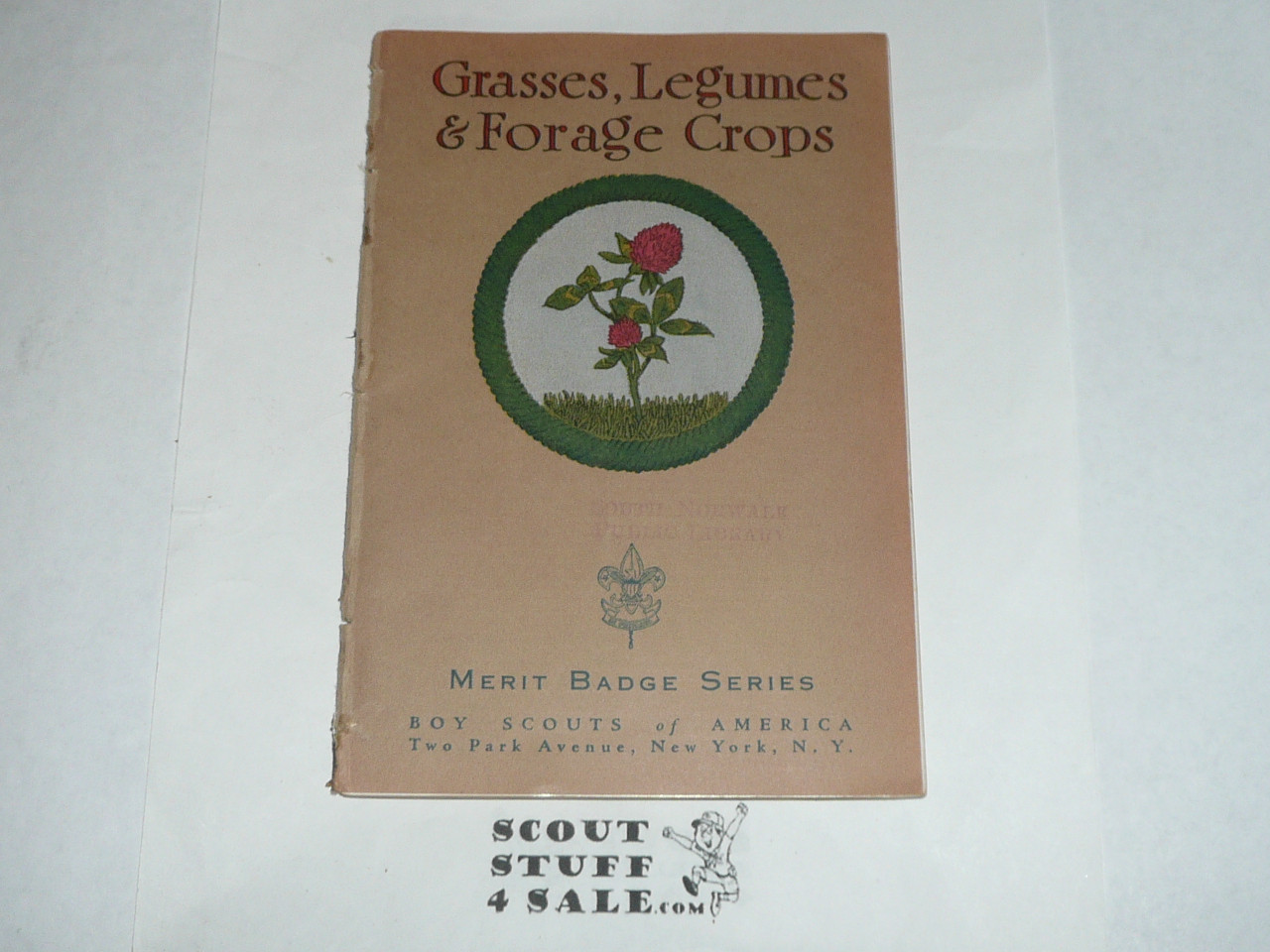 Grasses, Legumes & Forage Crops Merit Badge Pamphlet, Type 3, Tan Cover, 2-39 Printing date