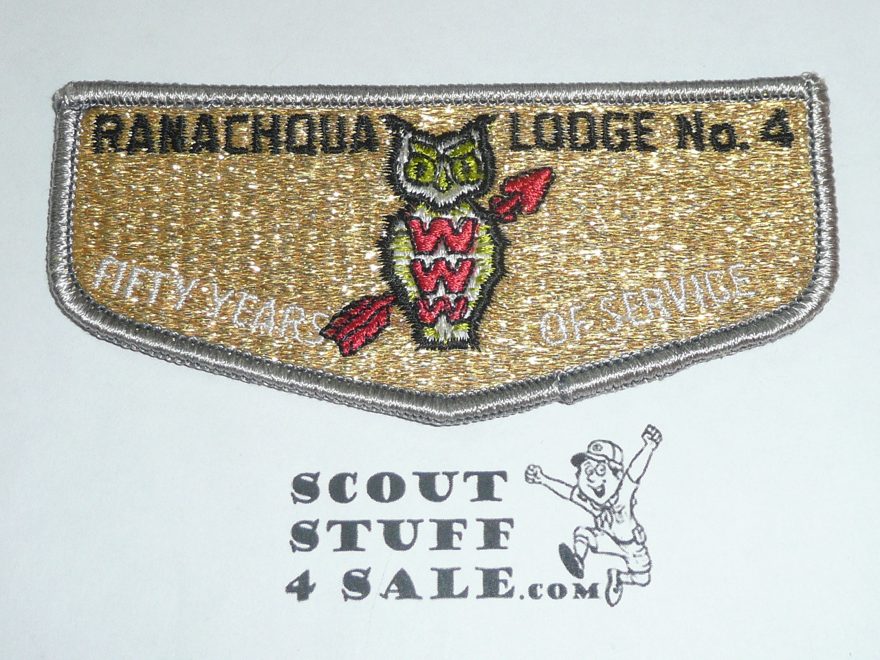Order of the Arrow Lodge #4 Ranachqua s4 60th Anniversary Flap Patch