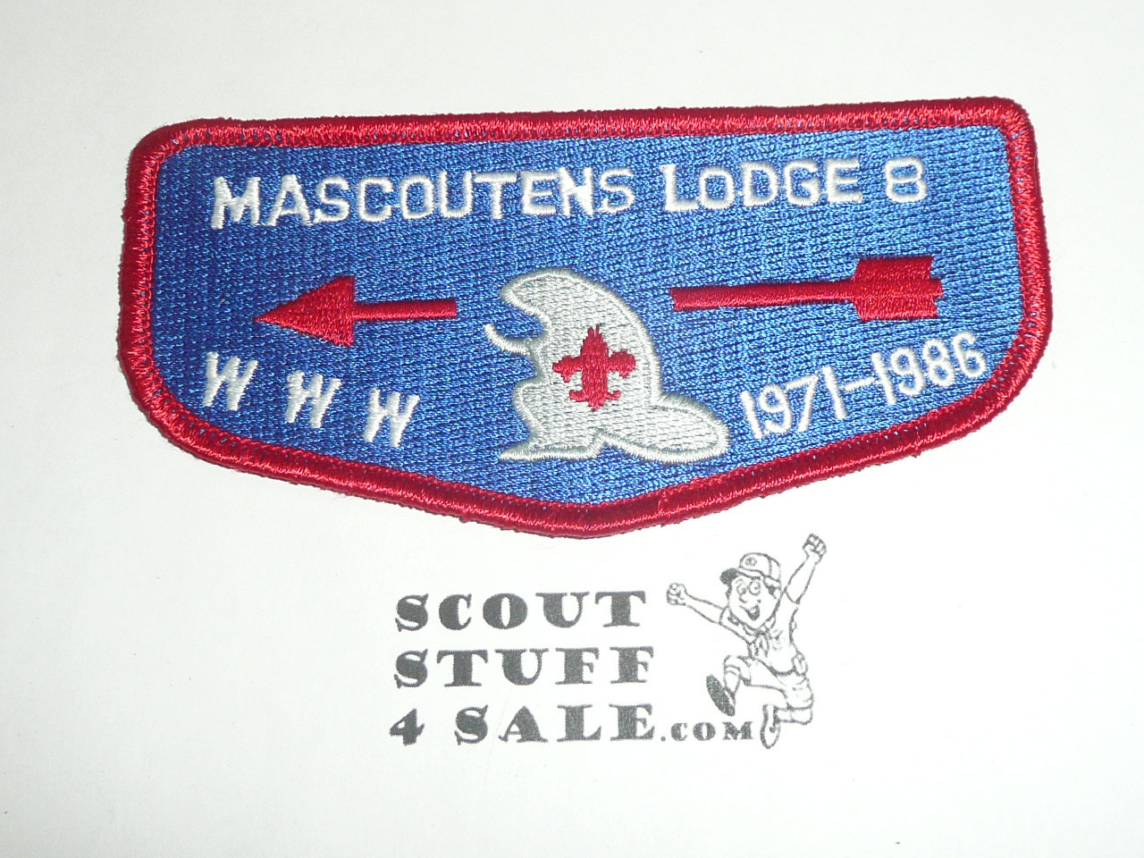 Order of the Arrow Lodge #8 mascoutens zs2 Flap Patch - Boy Scout
