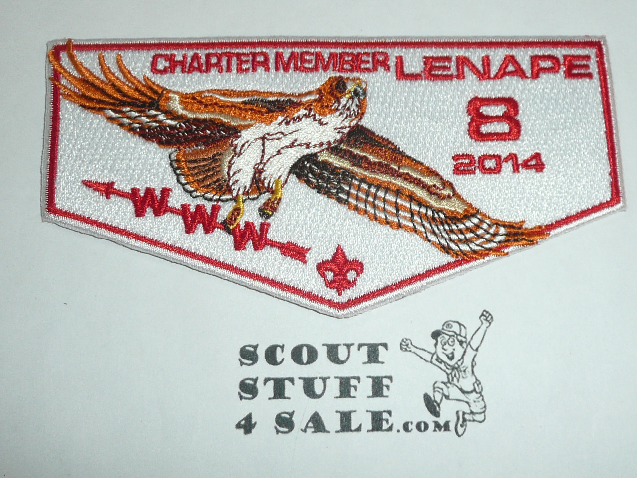 Order of the Arrow Lodge #8 Lenape s2 Charter Member Flap Patch