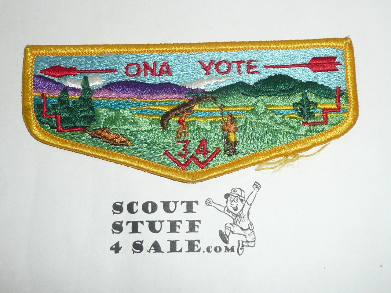 Order of the Arrow Lodge #34 Ona Yote s1 First Flap Patch
