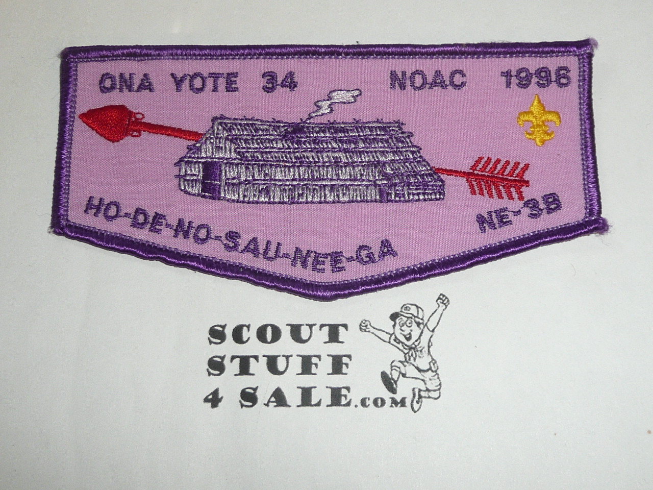 Order of the Arrow Lodge #34 Ona Yote 1996 NOAC Flap Patch