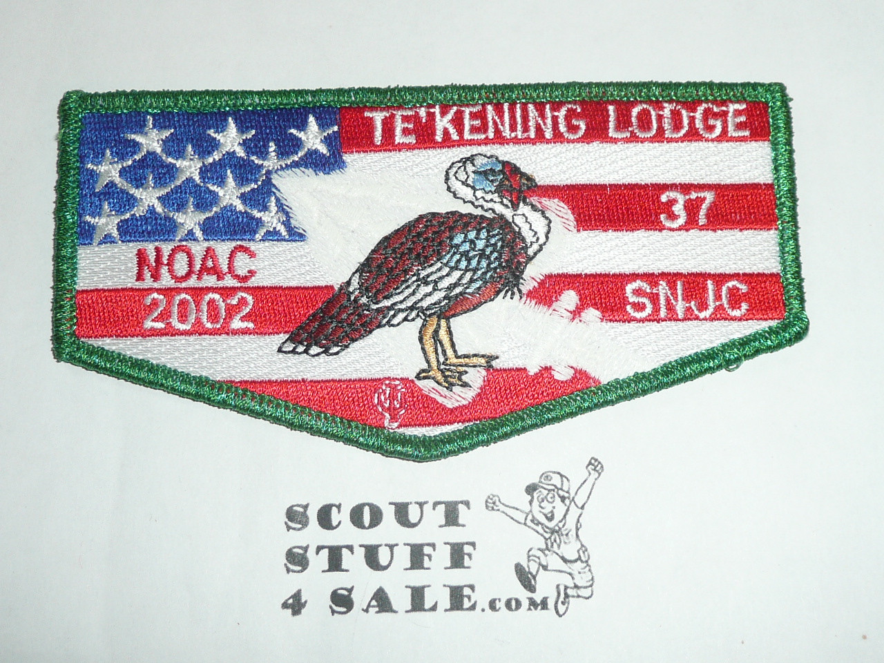 Order of the Arrow Lodge #37 Te'Kening s15 2002 NOAC Flap Patch