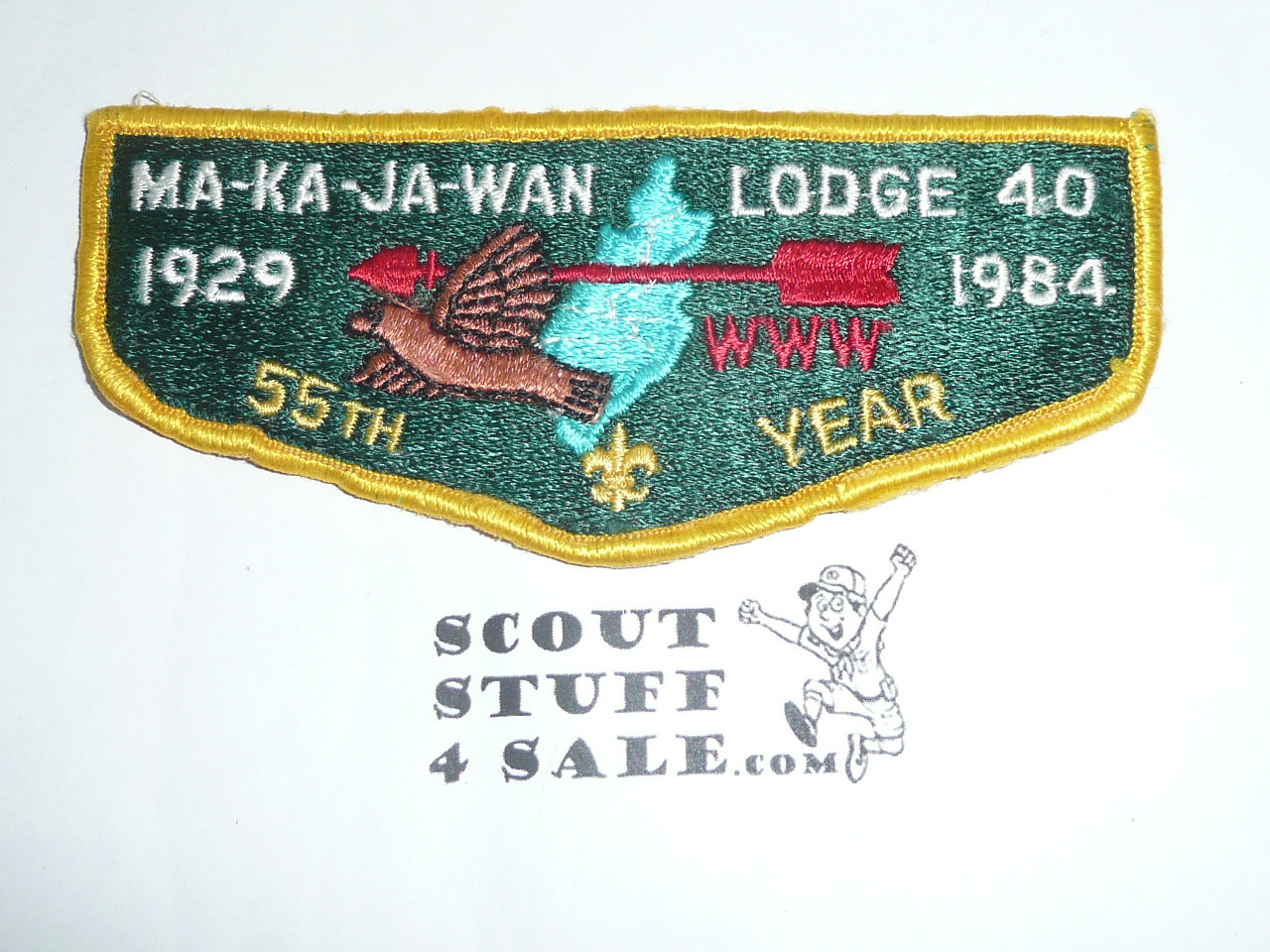 Order of the Arrow Lodge #40 Ma-Ka-Ja-Wan s14 Flap Patch, lite use