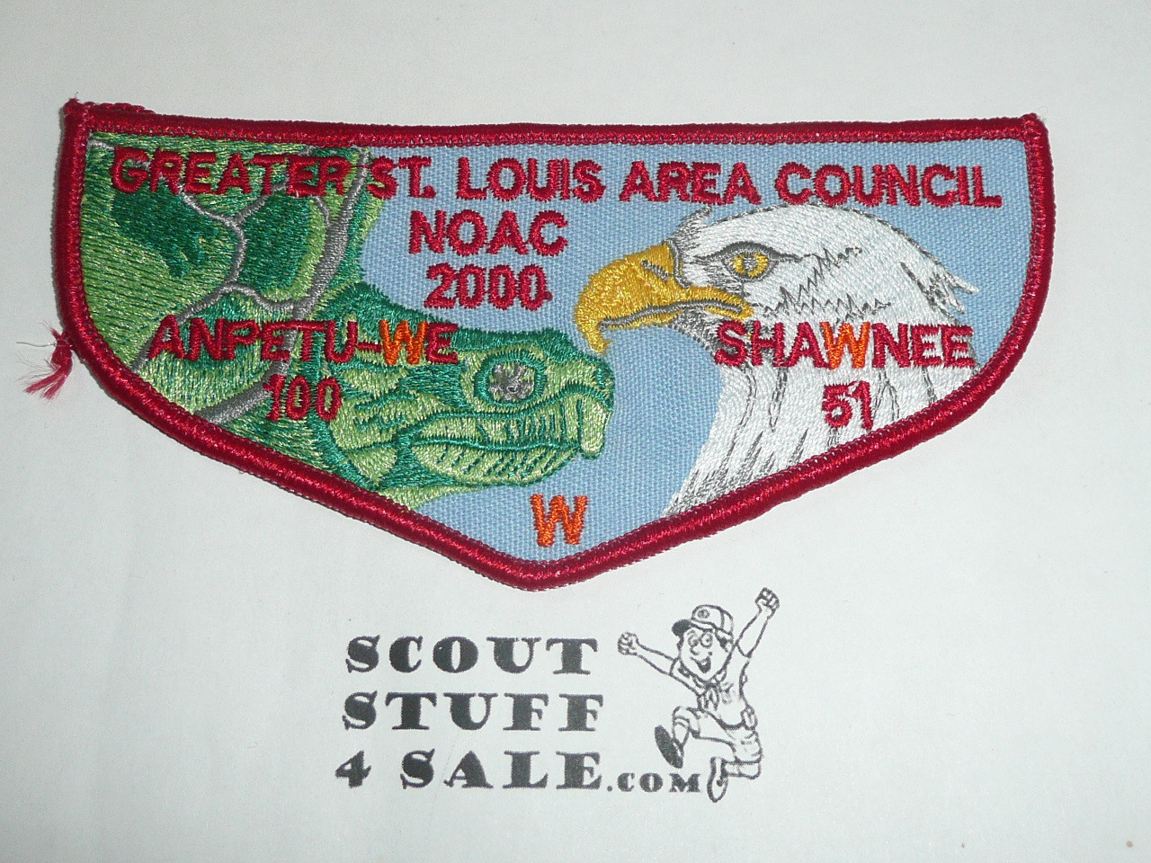 Order of the Arrow Lodge #51 Shawnee f10 2000 NOAC Flap Patch
