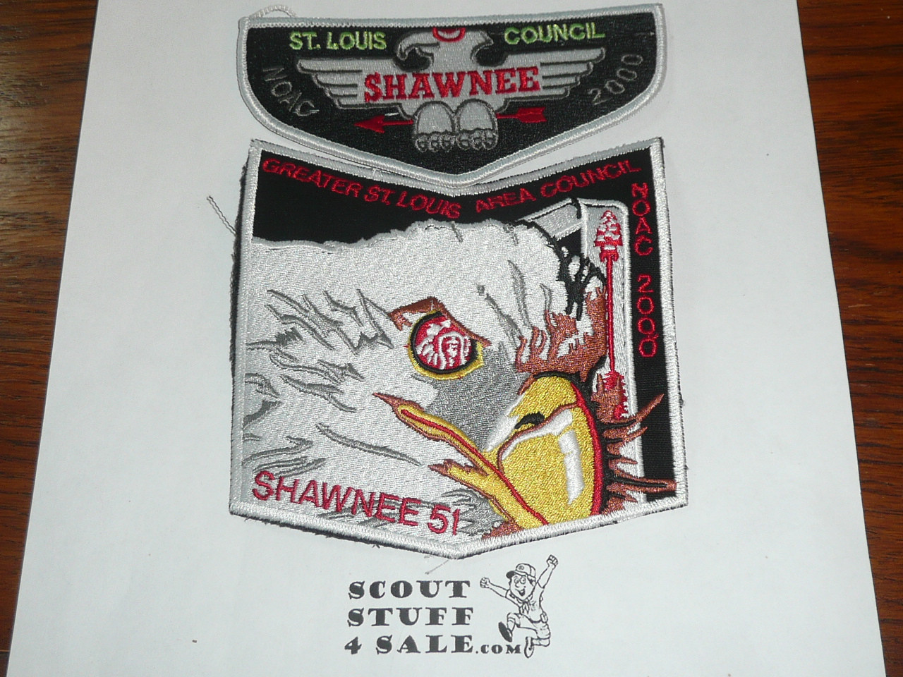 Order of the Arrow Lodge #51 Shawnee 2000 NOAC 2-piece Flap Patch