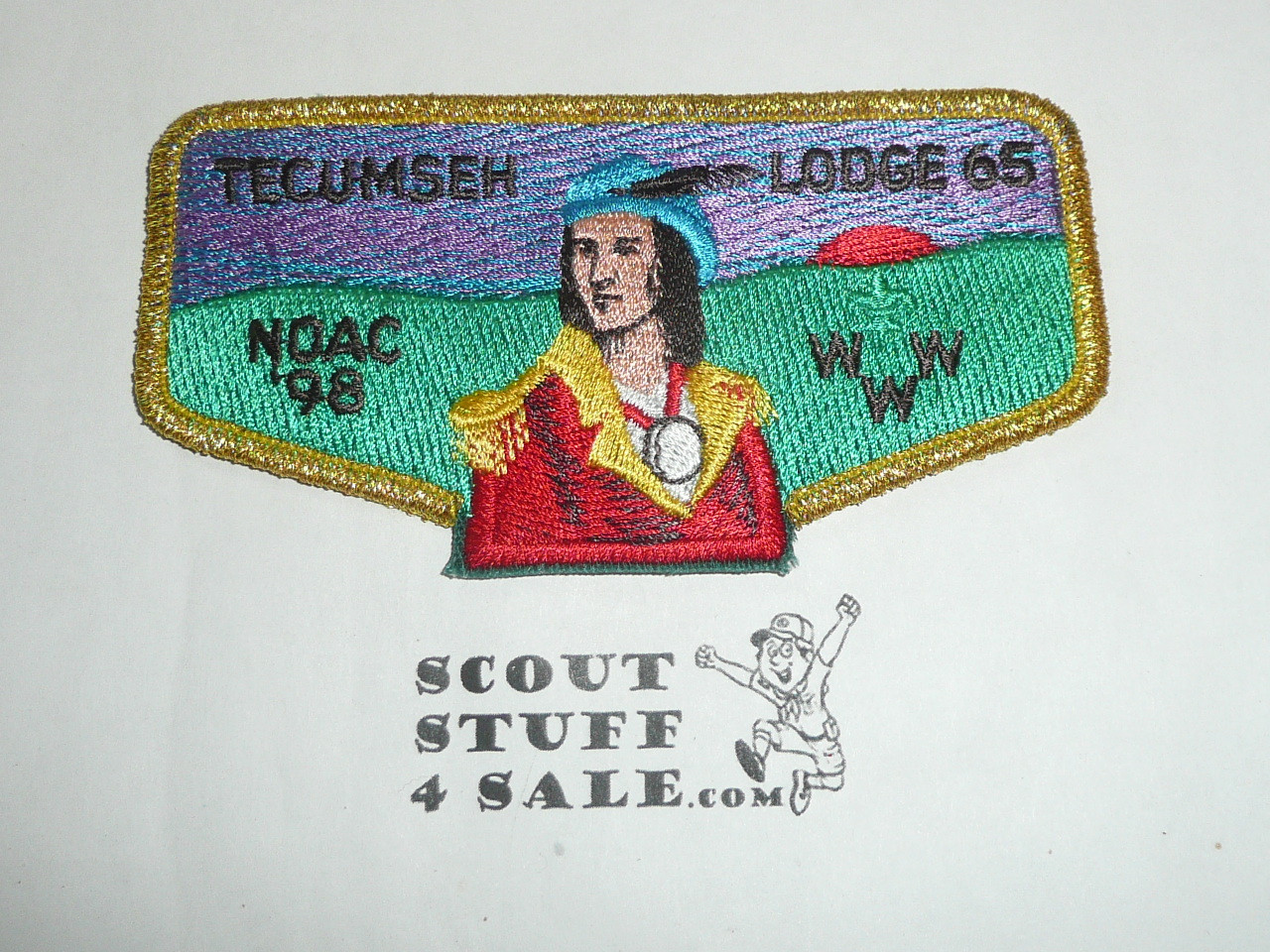 Order of the Arrow Lodge #65 Tecumseh s10 1998 NOAC Flap Patch