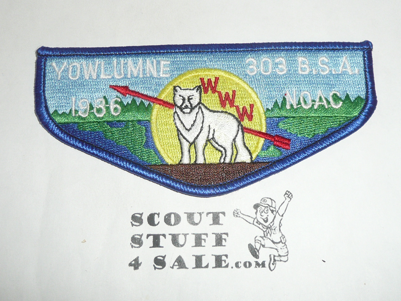 Order of the Arrow Lodge #303 Yowlumne s12 1986 NOAC Flap Patch