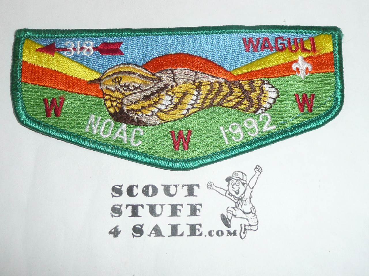 Order of the Arrow Lodge #318 Waguli s17 1992 NOAC Flap Patch