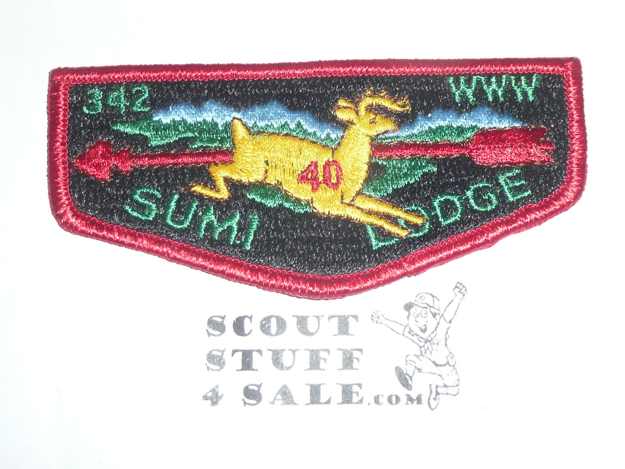 Order of the Arrow Lodge #342 Sumi s21 40th Anniversary Flap Patch