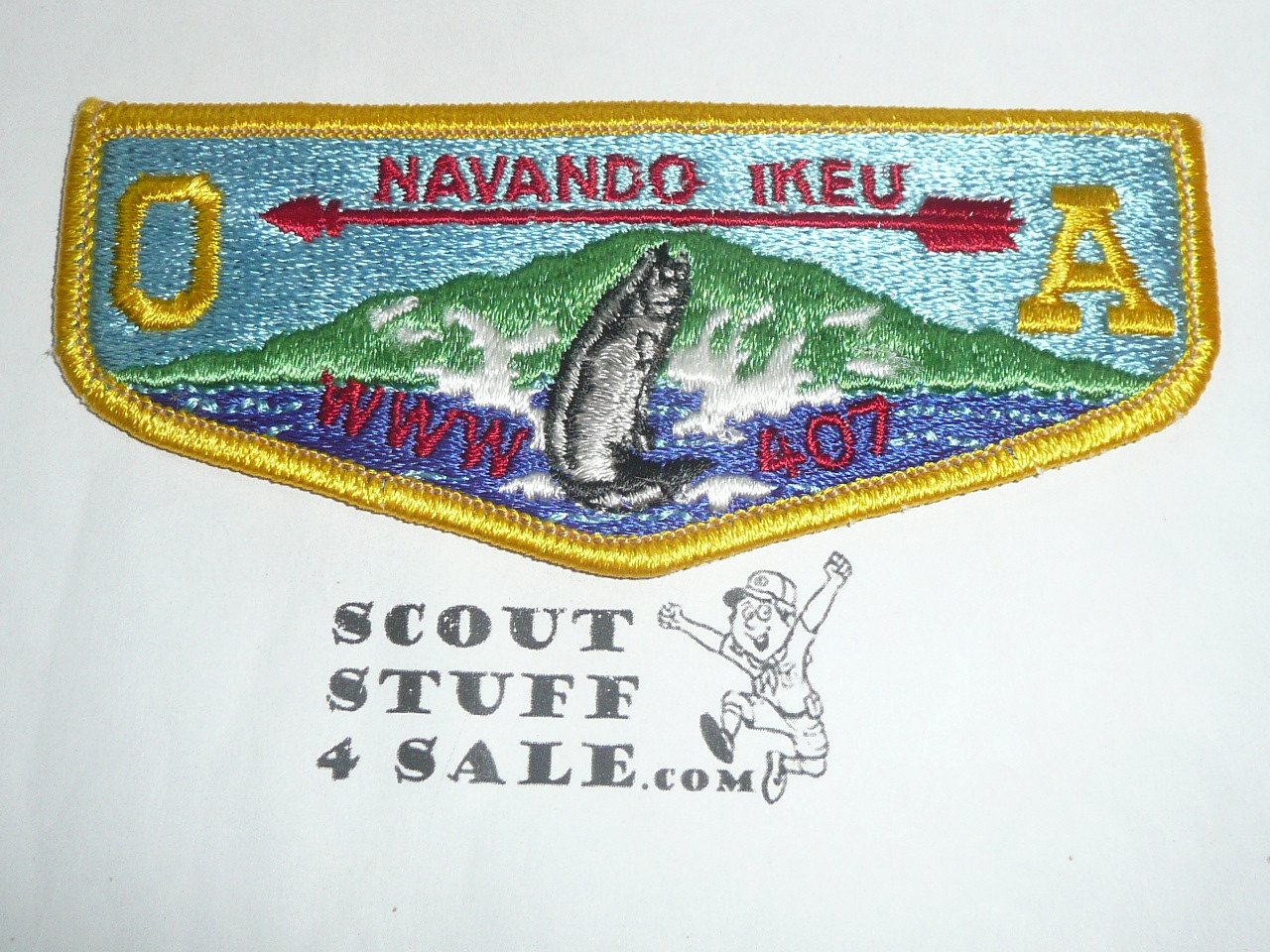 Order of the Arrow Lodge #407 Navando Ikeu s5 Flap Patch - Boy Scout