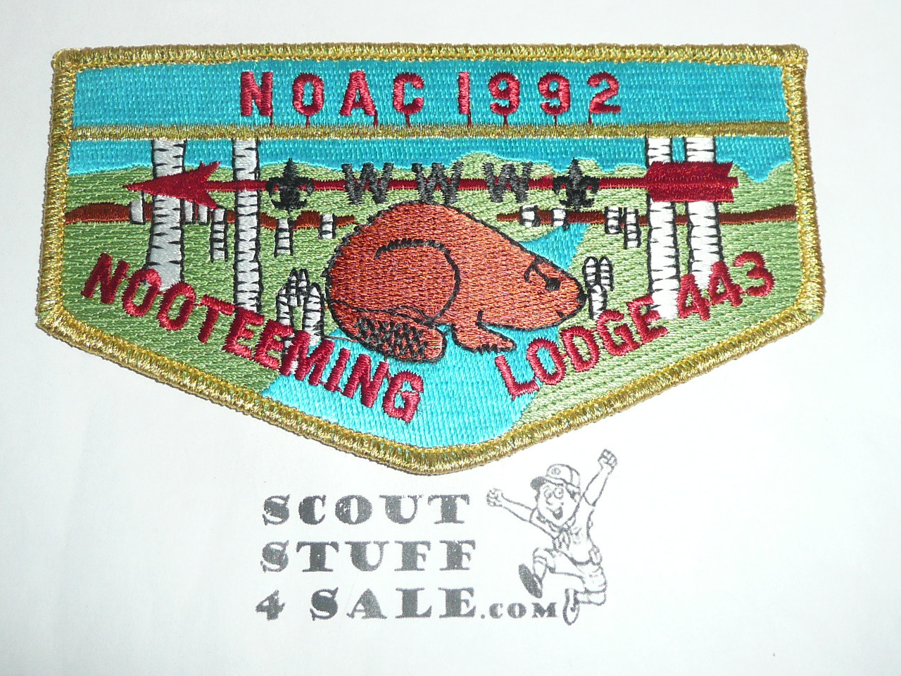 Order of the Arrow Lodge #443 Nooteeming s9 1992 NOAC Flap Patch