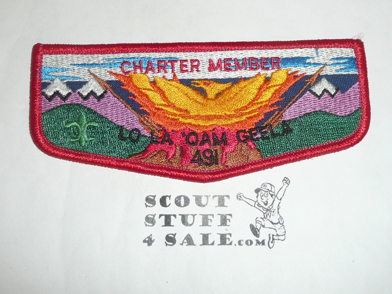 Order of the Arrow Lodge #491 Lo La 'Qam Geela f1 Charter Member First Flap Patch