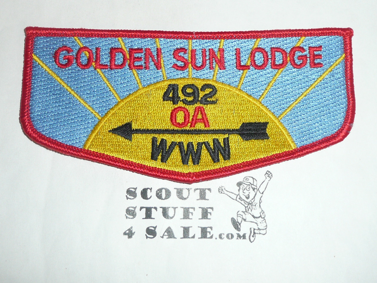 Order of the Arrow Lodge #492 Golden Sun s6 Flap Patch