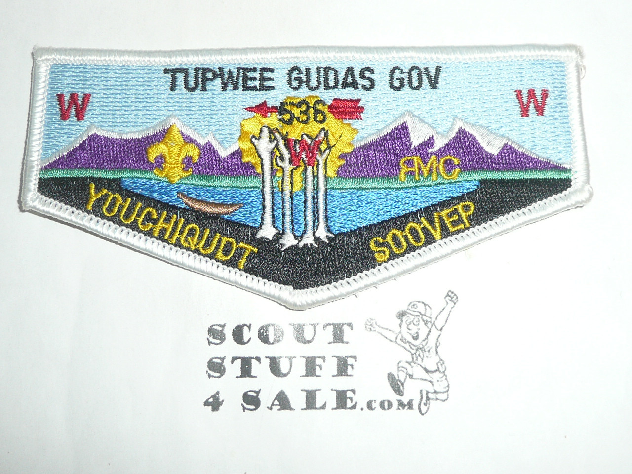 Order of the Arrow Lodge #536 Tupwee Gudas Gov Youchiquot Soovep s11 Flap Patch