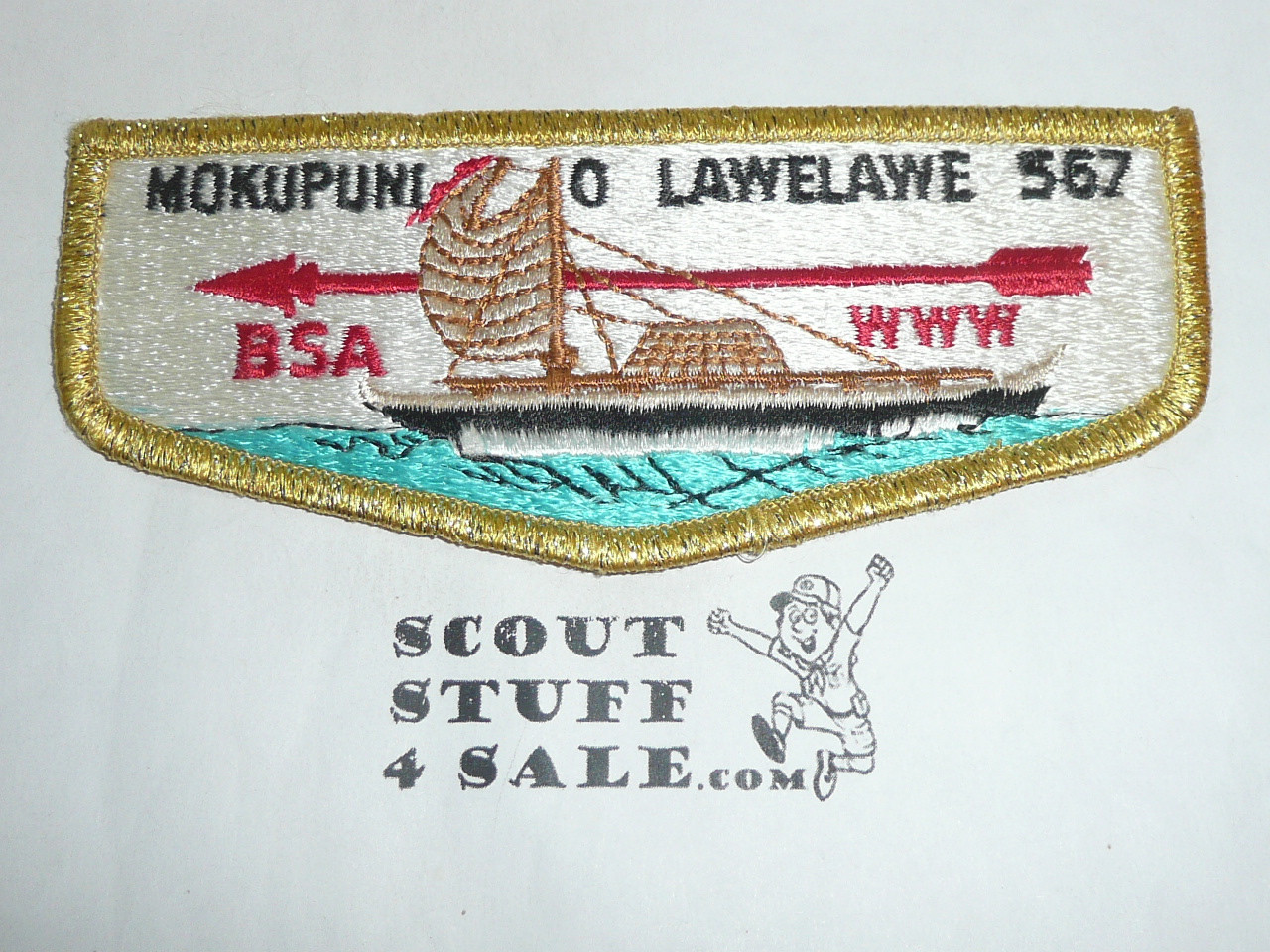 Order of the Arrow Lodge #567 Mokupuni O Lawelawe s5 Flap Patch