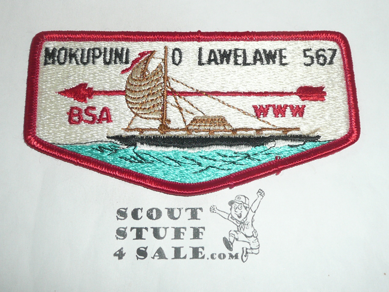Order of the Arrow Lodge #567 Mokupuni O Lawelawe s2 Flap Patch