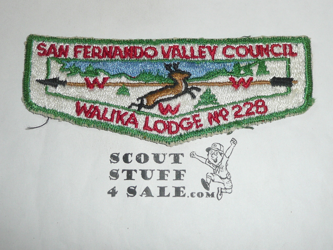 Order of the Arrow Lodge #228 Walika s1 Flap Plach, lite use