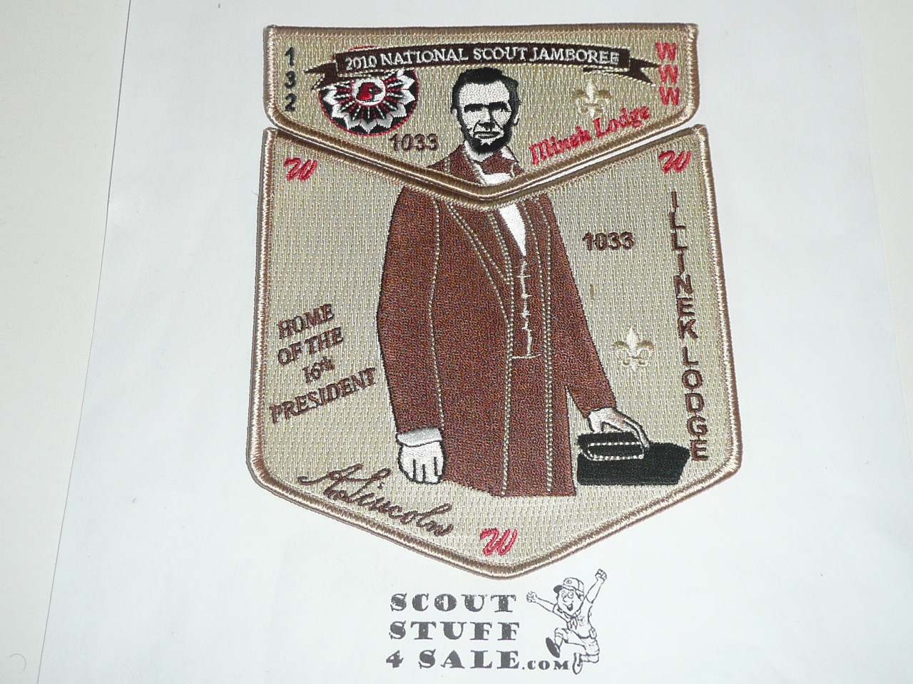 Order of the Arrow Lodge #132 Illinek 2010 Jamboree 2-piece Flap Patch - Boy Scout