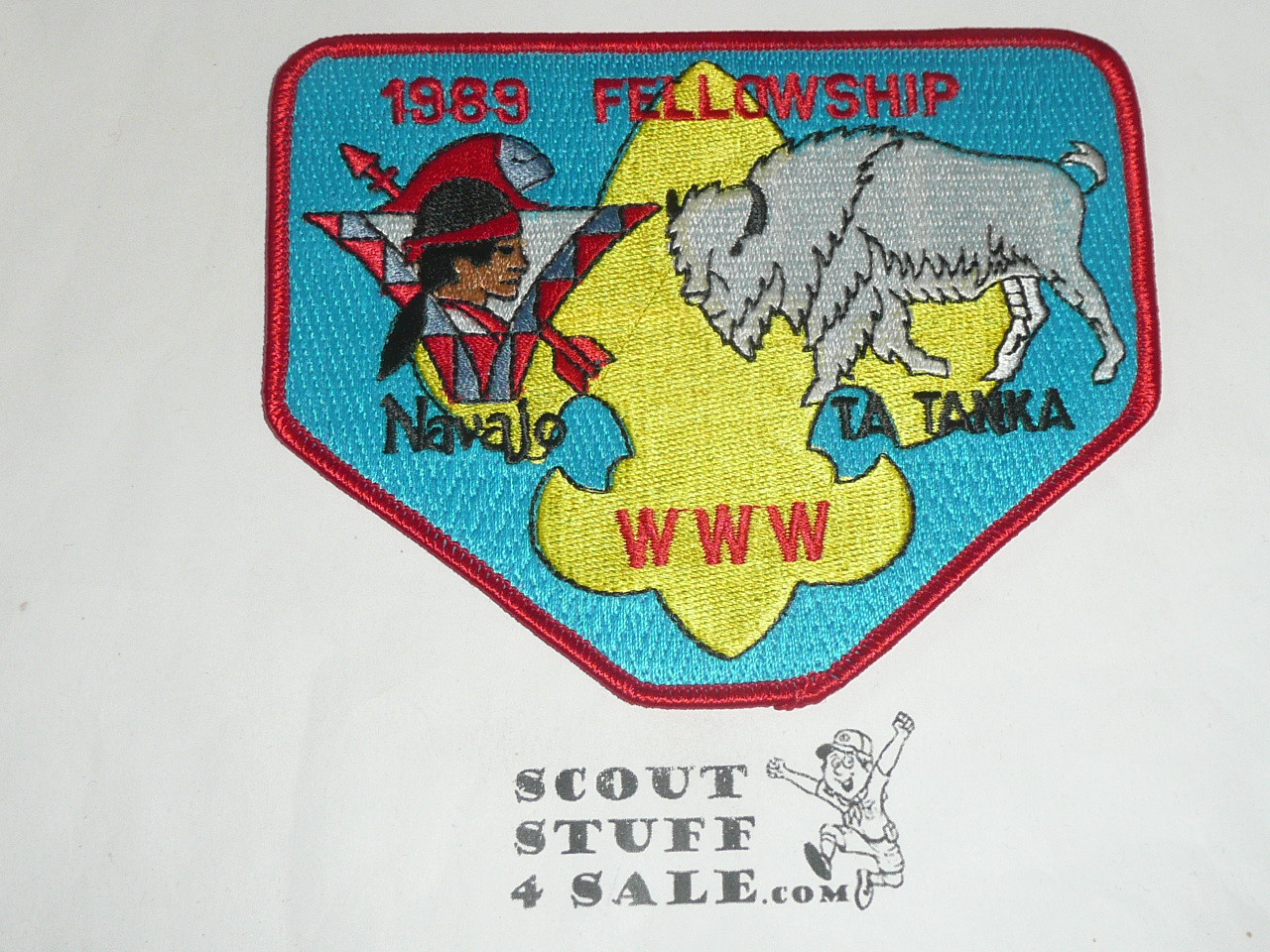 Order of the Arrow Lodge #98 & 488 Navajo Ta-Tanka 1989 Fellowship Patch