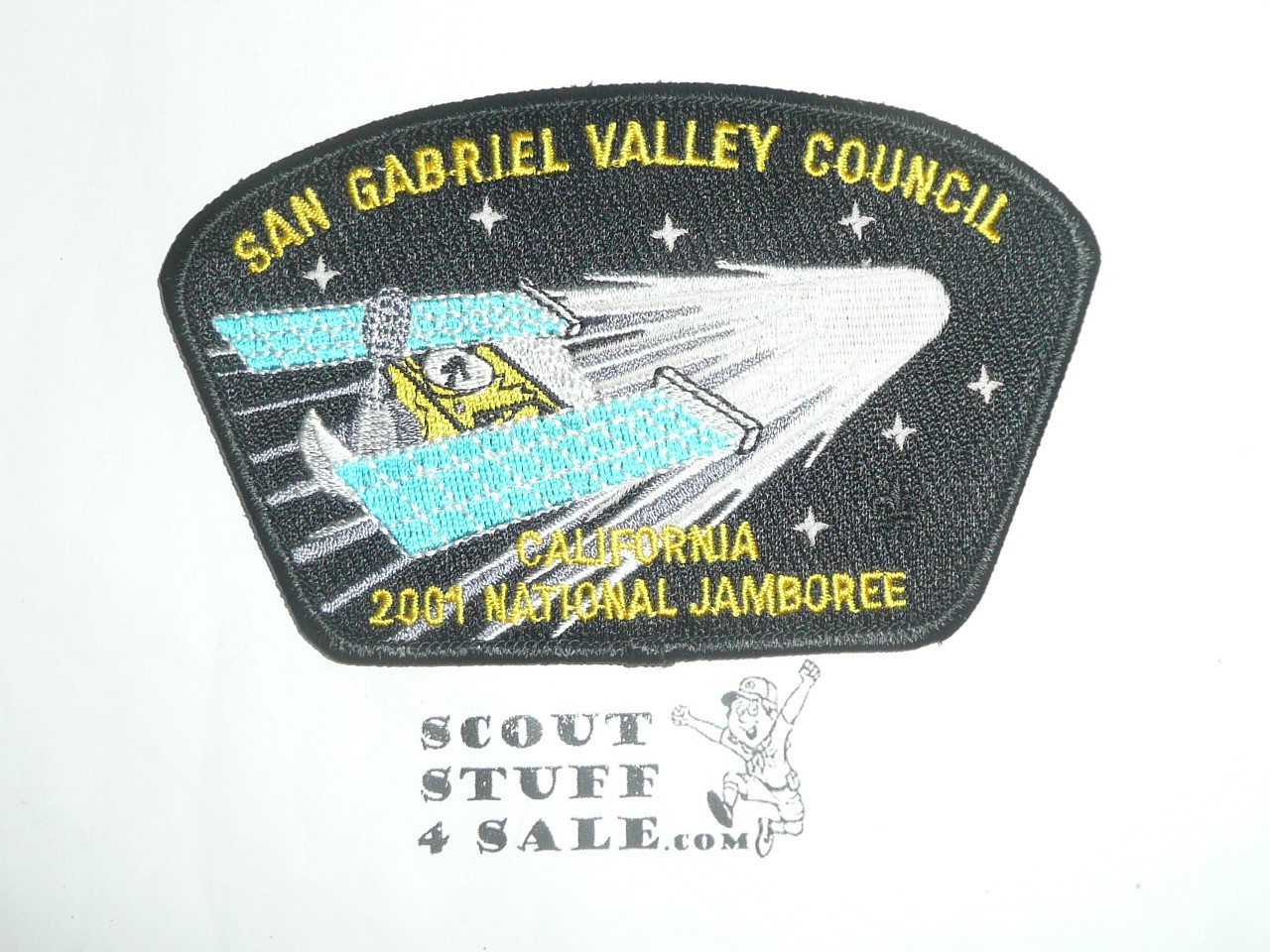 2001 National Jamboree JSP - San Gabriel Valley Council Jamboree Shoulder Patch, black bdr