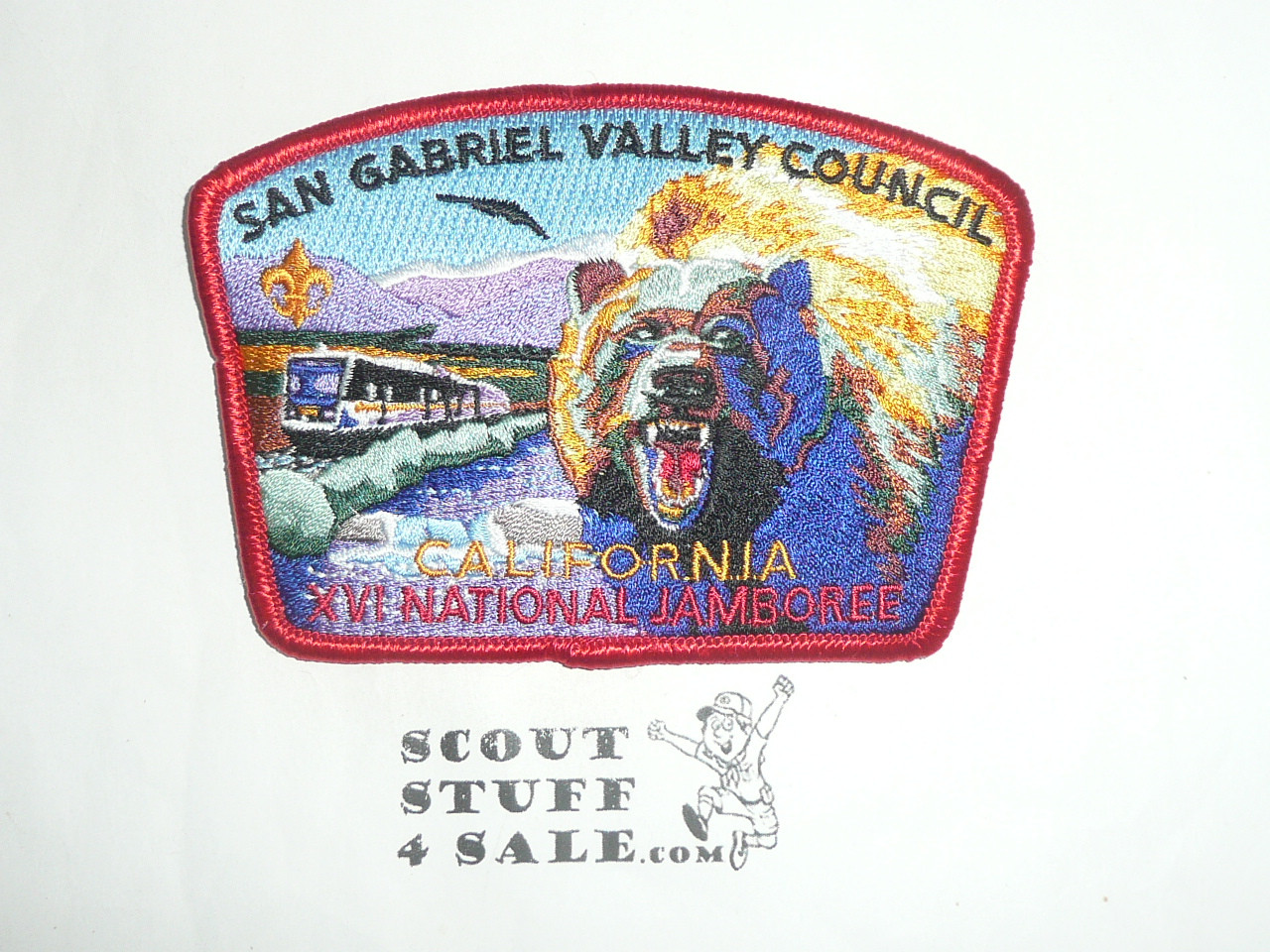 2005 National Jamboree JSP - San Gabriel Valley Council Jamboree Shoulder Patch, Red bdr