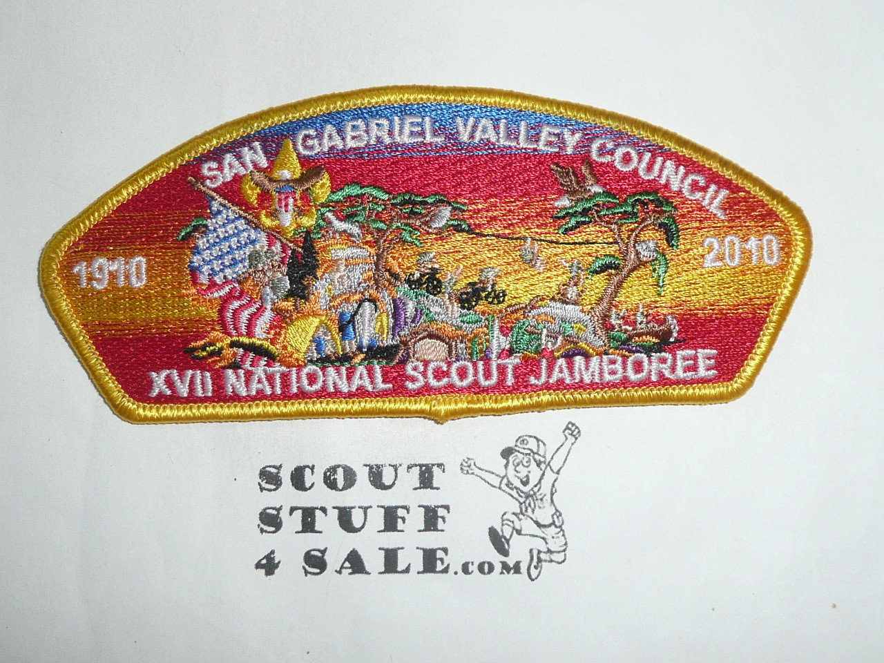 2010 National Jamboree JSP - San Gabriel Valley Council Jamboree Shoulder Patch, yellow