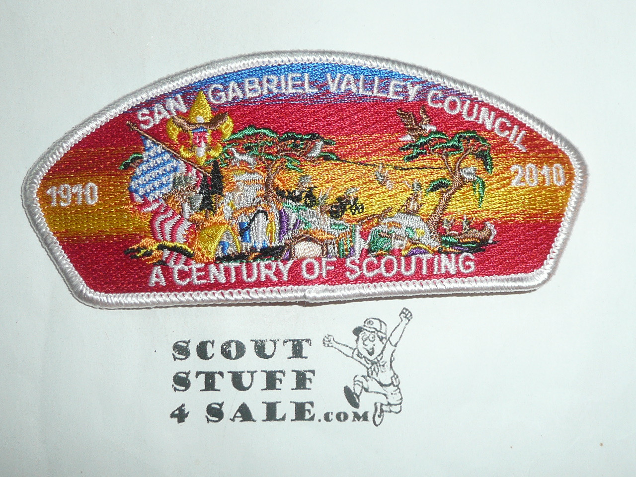 2010 National Jamboree JSP - San Gabriel Valley Council Jamboree Shoulder Patch, white